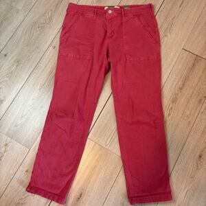 Anthropologie The Wanderer Pants Womens Sz 29 Cotton Linen Pant Mauve